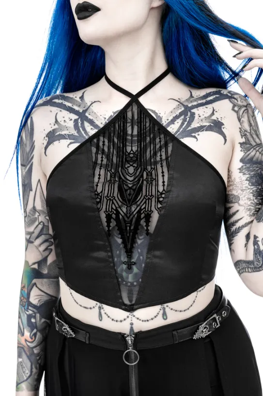 AFTERLIFE HALTERNECK TOP-Restyle Discount