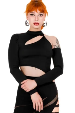 asymmetric blouse Asymetryczna bluzka z wycięciem-Restyle Clearance