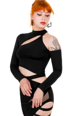 asymmetric blouse Asymetryczna bluzka z wycięciem-Restyle Clearance