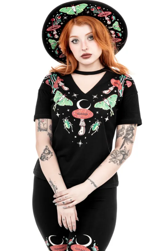 AUTUMNAL EQUINOX HAT Kapelusz z haftem ćmy-Restyle Fashion