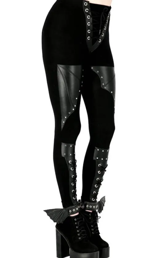 BAT LEGGINGS Bawełniane legginsy ze skrzydłami nietoperza-Restyle Hot