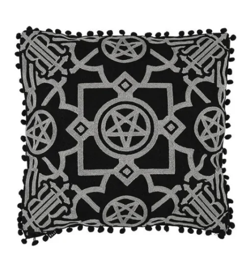 BLAIR BLACK Gotycka poszewka na poduszkę wyszywana-Restyle Sale