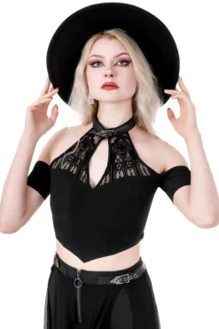 BLUZKA CATACOMBS z odkrytymi ramionami-Restyle Online