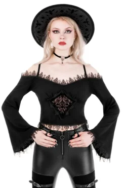 BLUZKA DELPHYNE Z OPUSZCZONYMI RAMIONAMI-Restyle Hot