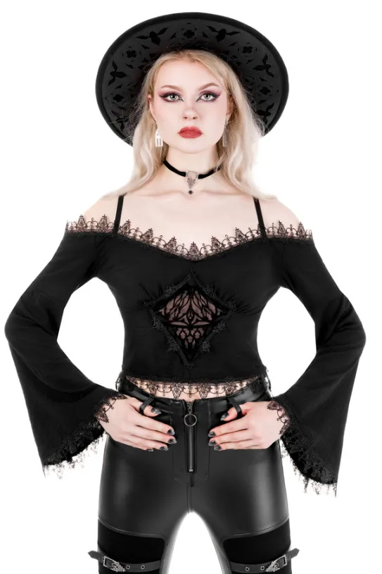 BLUZKA DELPHYNE Z OPUSZCZONYMI RAMIONAMI-Restyle Hot