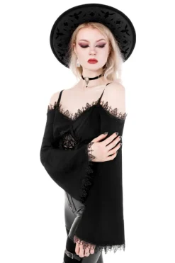 BLUZKA DELPHYNE Z OPUSZCZONYMI RAMIONAMI-Restyle Hot
