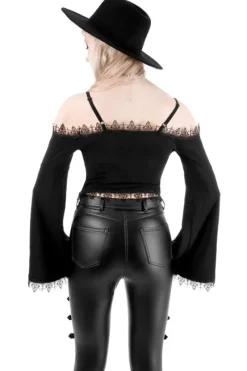 BLUZKA DELPHYNE Z OPUSZCZONYMI RAMIONAMI-Restyle Hot