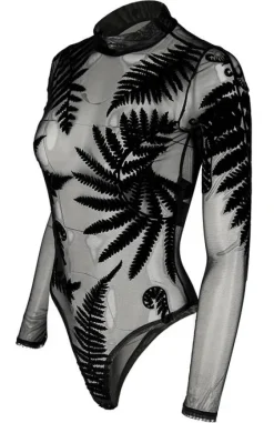 Body z siateczki paprocie FOREST FERN bodysuit-Restyle Fashion