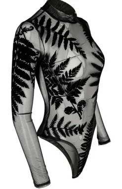 Body z siateczki paprocie FOREST FERN bodysuit-Restyle Fashion
