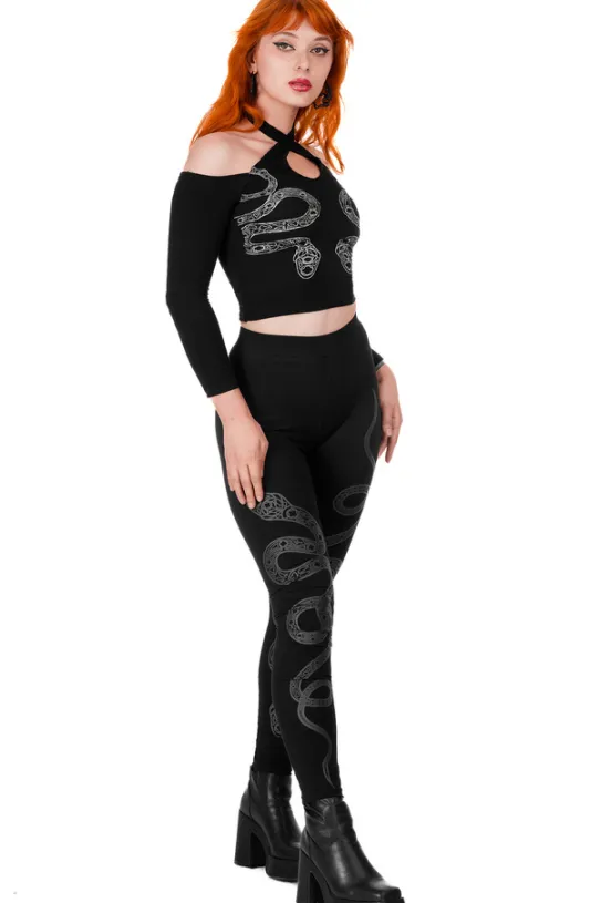 CATHEDRAL SNAKE BLOUSE Bluzka ze skrzyżowanymi paskami i odkrytymi plecami-Restyle Hot