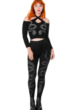 CATHEDRAL SNAKE BLOUSE Bluzka ze skrzyżowanymi paskami i odkrytymi plecami-Restyle Hot