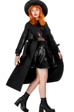 CATHEDRAL TRENCH COAT, Nieprzemakalny płaszcz z rozetą-Restyle Hot