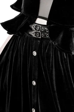 CRYPT VELVET MIDI SKIRT-Restyle Clearance