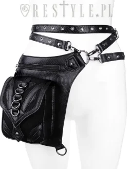 Czarna torba na biodro, nerka, Pocket belt 