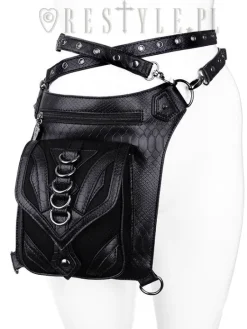 Czarna torba na biodro, nerka, Pocket belt 