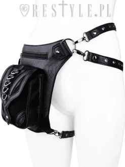 Czarna torba na biodro, nerka, Pocket belt 