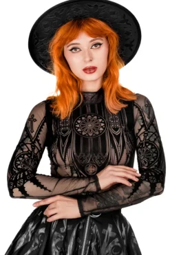 Czarne gotyckie body katedralne INVERTED CATHEDRAL-Restyle Outlet