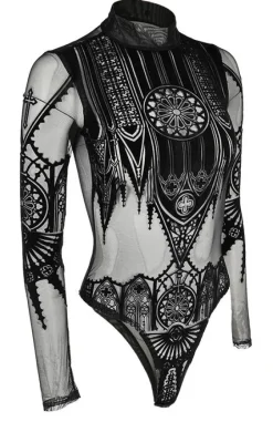Czarne gotyckie body katedralne INVERTED CATHEDRAL-Restyle Outlet
