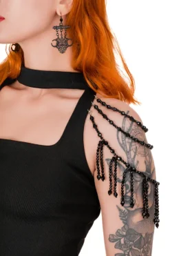 Czarne wiszące gotyckie kolczyki Fortune Teller-Restyle Discount