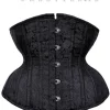 Czarny żakardowy mocno modelujący gorset "CU10 Black Brocade Underbust”-Restyle Outlet