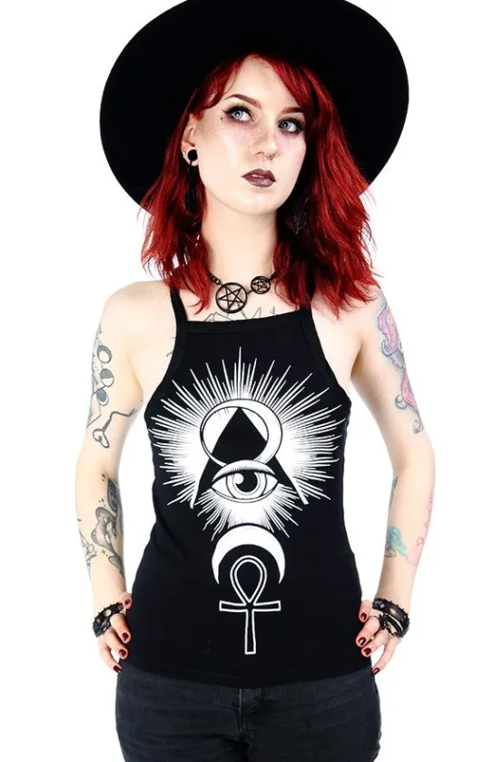 Czarny damski Top Third Eye-Restyle Sale