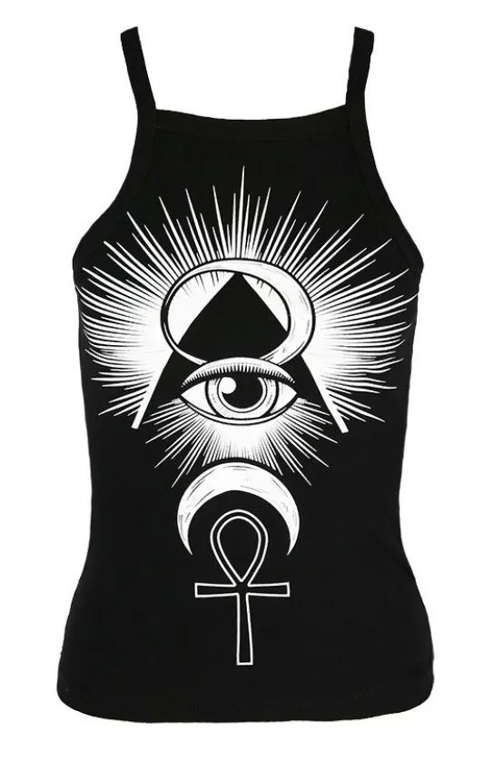 Czarny damski Top Third Eye-Restyle Sale