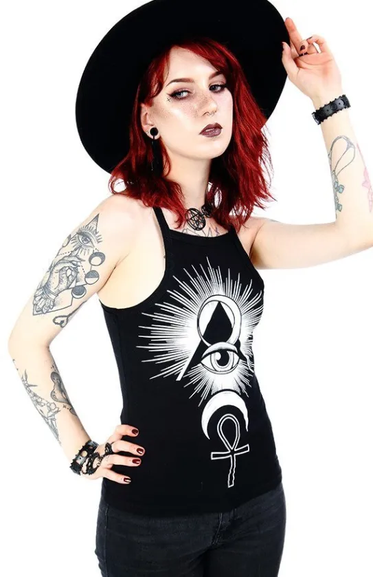 Czarny damski Top Third Eye-Restyle Sale
