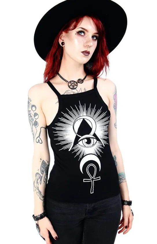 Czarny damski Top Third Eye-Restyle Sale