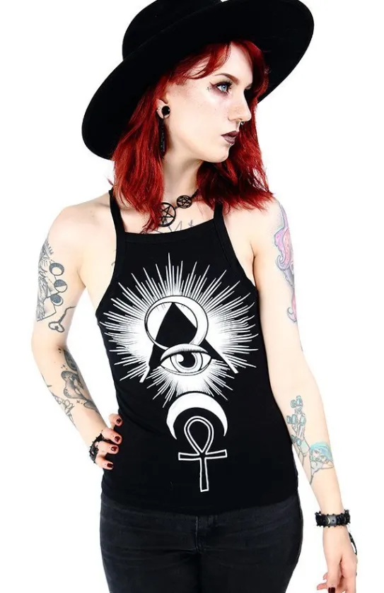 Czarny damski Top Third Eye-Restyle Sale