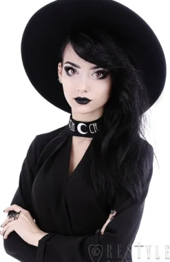 Czarny kapelusz z szerokim rondem, usztywniany kapelusz, welna "WITCH"-Restyle New