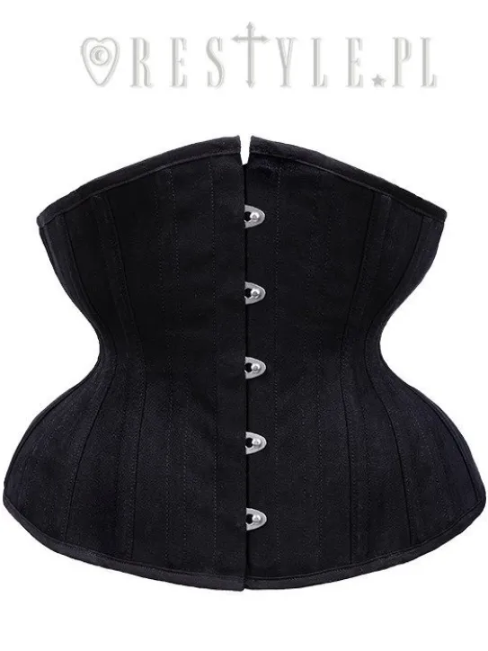 Czarny klasyczny gorset mocno modelujący "CU7 Black Matte Underbust”-Restyle Discount