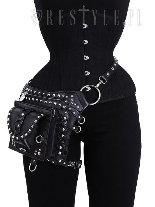 Czarny klasyczny gorset mocno modelujący "CU7 Black Matte Underbust”-Restyle Discount