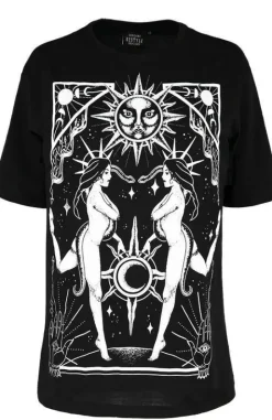 Czarny luźny tshirt COVEN OVERSIZED-Restyle Fashion