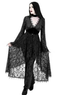 DARK ANGEL BURNOUT DUSTER gotycka narzutka-Restyle Online