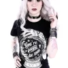 Dopasowany Damski t-shirt z magiczną kulą "YOU'RE GONNA DIE SOON"-Restyle New