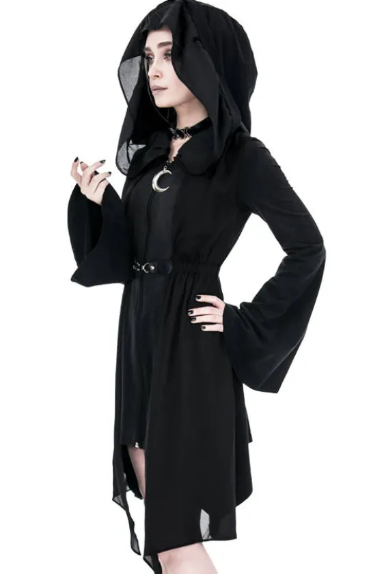 Długa bluza z woalem DARK FAY-Restyle Online