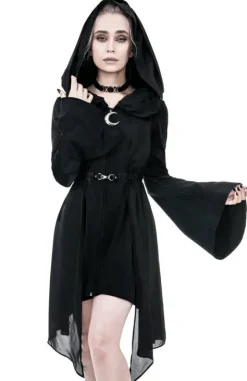 Długa bluza z woalem DARK FAY-Restyle Online