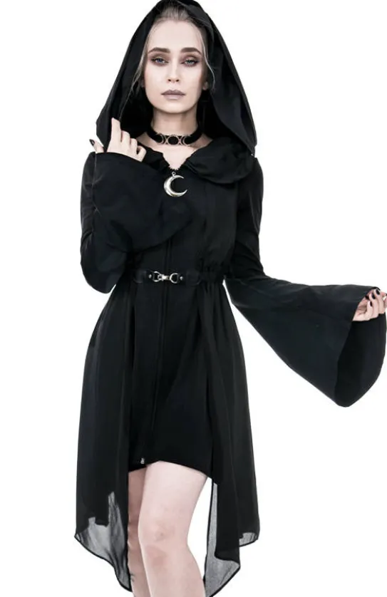 Długa bluza z woalem DARK FAY-Restyle Online