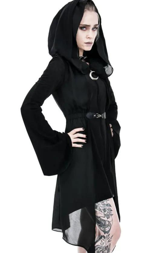 Długa bluza z woalem DARK FAY-Restyle Online
