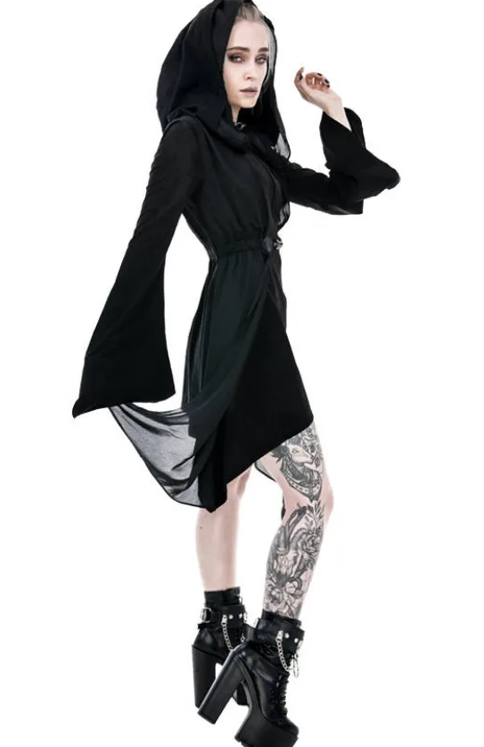 Długa bluza z woalem DARK FAY-Restyle Online