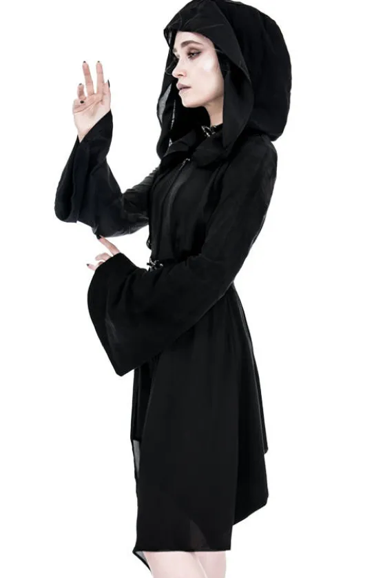 Długa bluza z woalem DARK FAY-Restyle Online