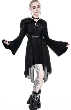 Długa bluza z woalem DARK FAY-Restyle Online