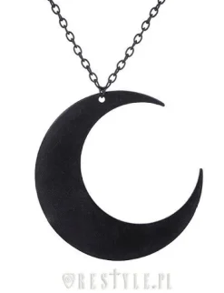 Duży wisior, półksiężyc, księżyc "MOON BLACK pendant"-Restyle Clearance