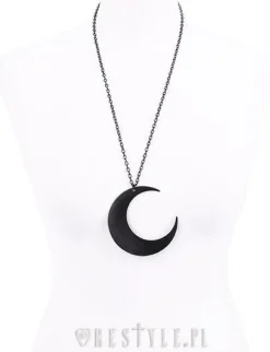 Duży wisior, półksiężyc, księżyc "MOON BLACK pendant"-Restyle Clearance