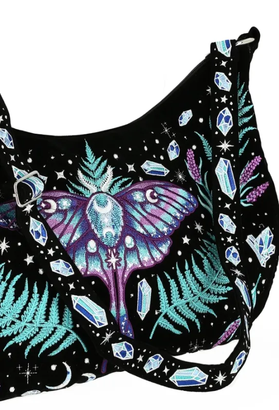 ENCHANTED FOREST HOBO BAG Torebka typu worek z magicznym haftem-Restyle Sale