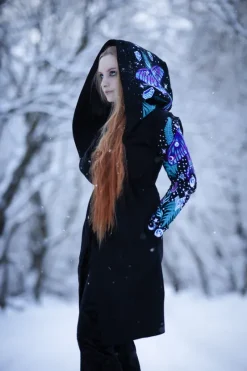 ENCHANTED FOREST HOODIE Bluza z haftem ćma i paproć-Restyle Best