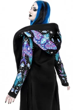 ENCHANTED FOREST HOODIE Bluza z haftem ćma i paproć-Restyle Best