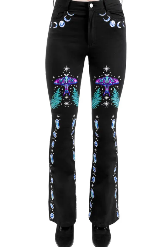 ENCHANTED FOREST JEANS dzwony z wysokim stanem-Restyle Outlet