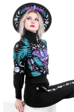 ENCHANTED FOREST SWEATSHIRT Krótka bluza z haftem-Restyle New