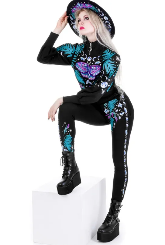 ENCHANTED FOREST SWEATSHIRT Krótka bluza z haftem-Restyle New